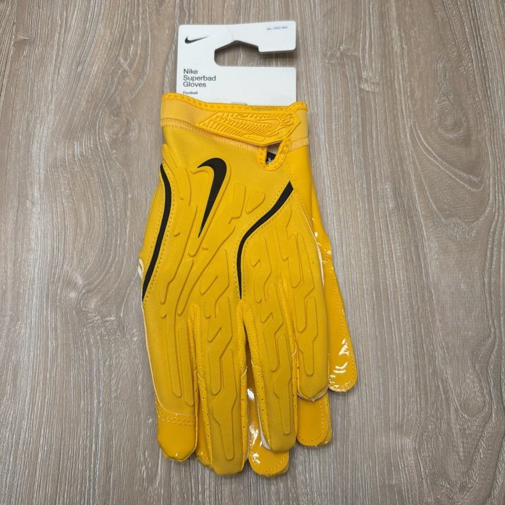Nike Superbad 7.0 Football Gloves Magnigrip+ HF0311-702 Yellow Black Size 3XL